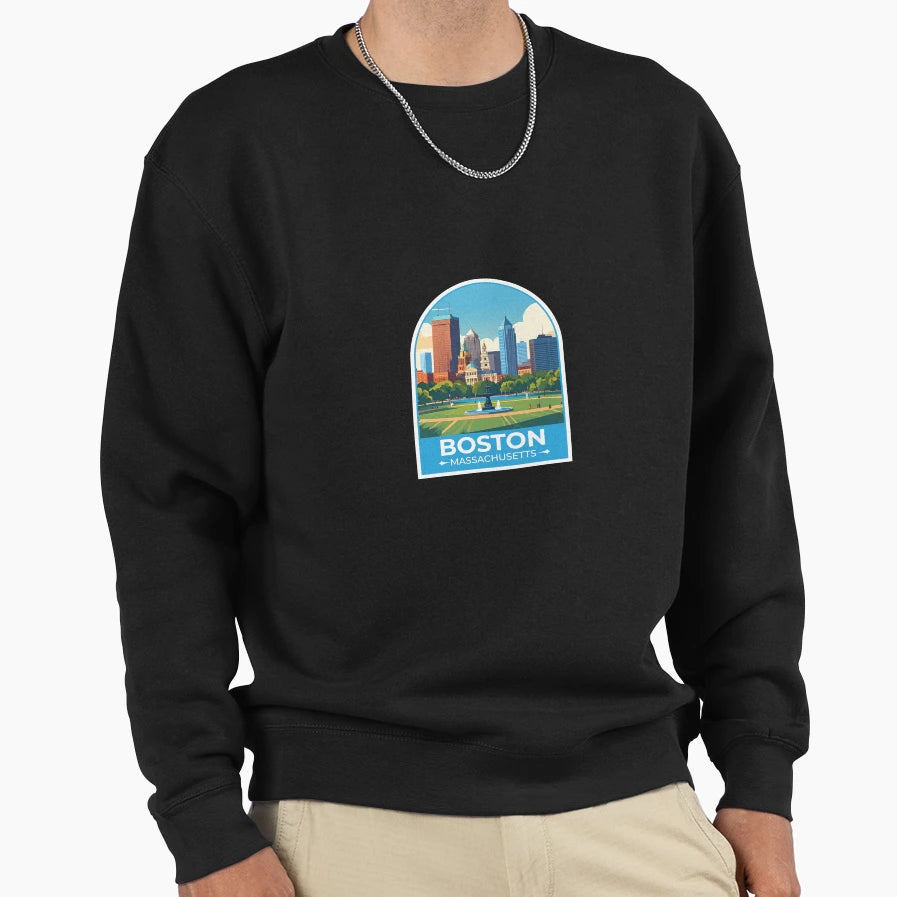 Boston Massachusetts Us Sweatshirt - Novelty Apparel for Adults - T-Shirt, Sweatshirt, Hoodie