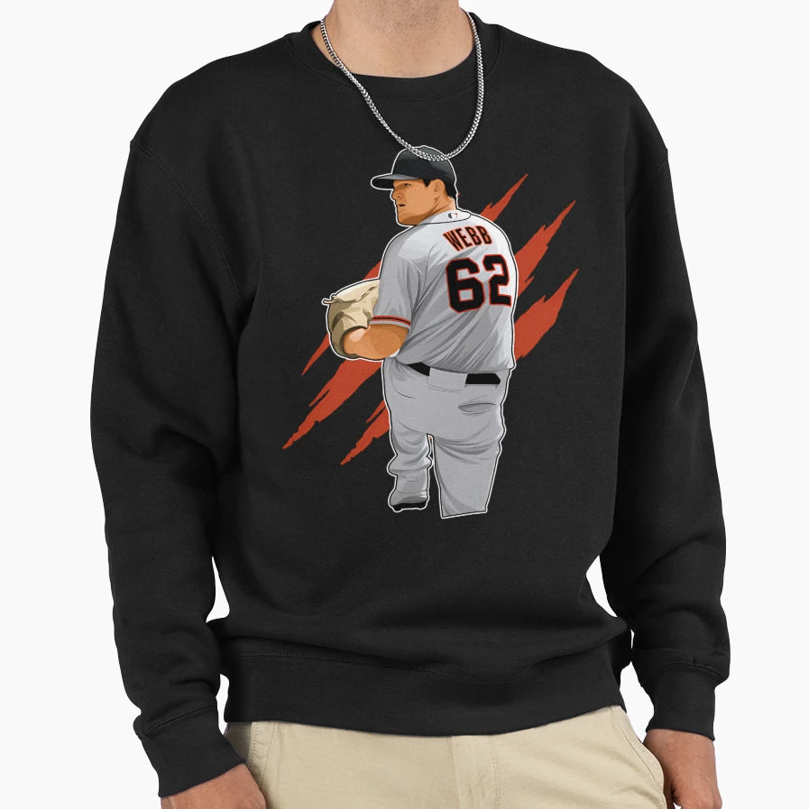 Logan Webb Throw Pitch 62 Claw Sweatshirt - Casual Everyday Wear for Adults - T-Shirt, Sweatshirt, Hoodie