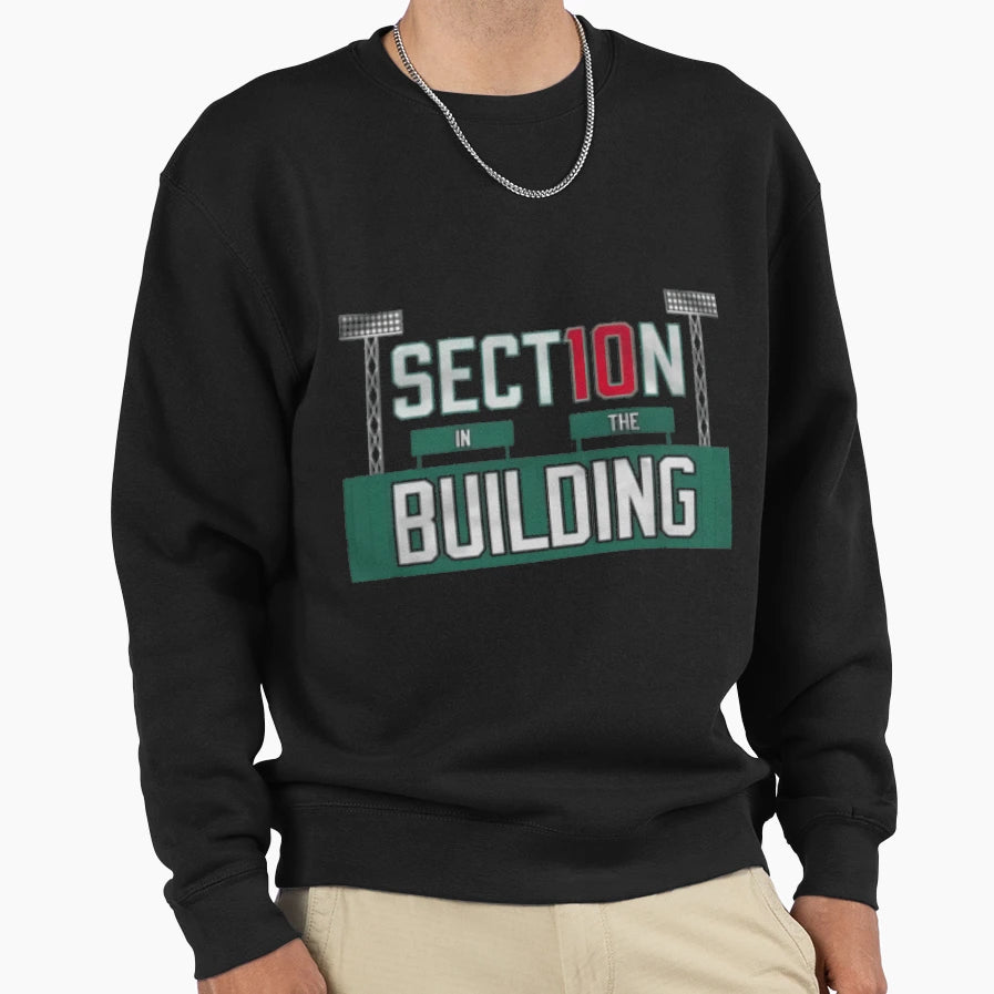 Boston Fenway Section 10 Building Sweatshirt - Custom Art Print for Adults - T-Shirt, Sweatshirt, Hoodie