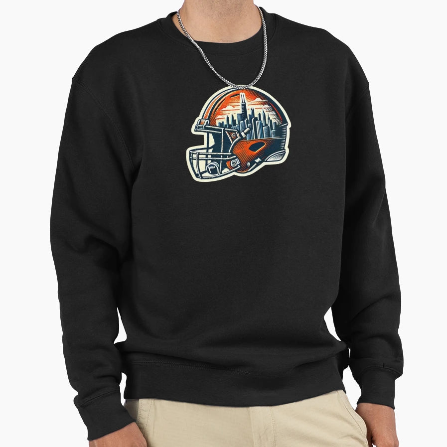 Chicago Bears Helmet Sweatshirt - Novelty Apparel Men Women - T-Shirt, Sweatshirt, Hoodie