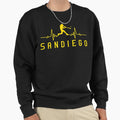 San Diego Baseball Heartbeat Sd Sweatshirt - Minimalist Print Men Women - T-Shirt, Sweatshirt, Hoodie