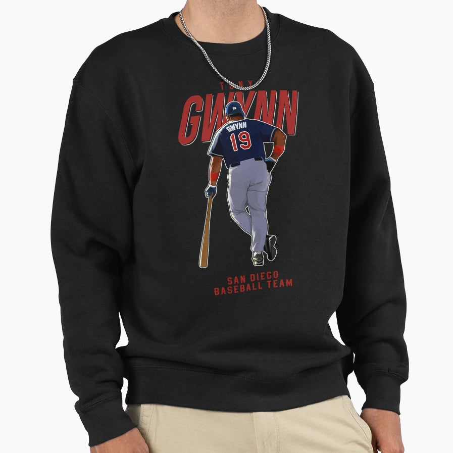 Tony Gwynn 19 San Diego Baseball Sweatshirt - Novelty Apparel Men Women - T-Shirt, Sweatshirt, Hoodie