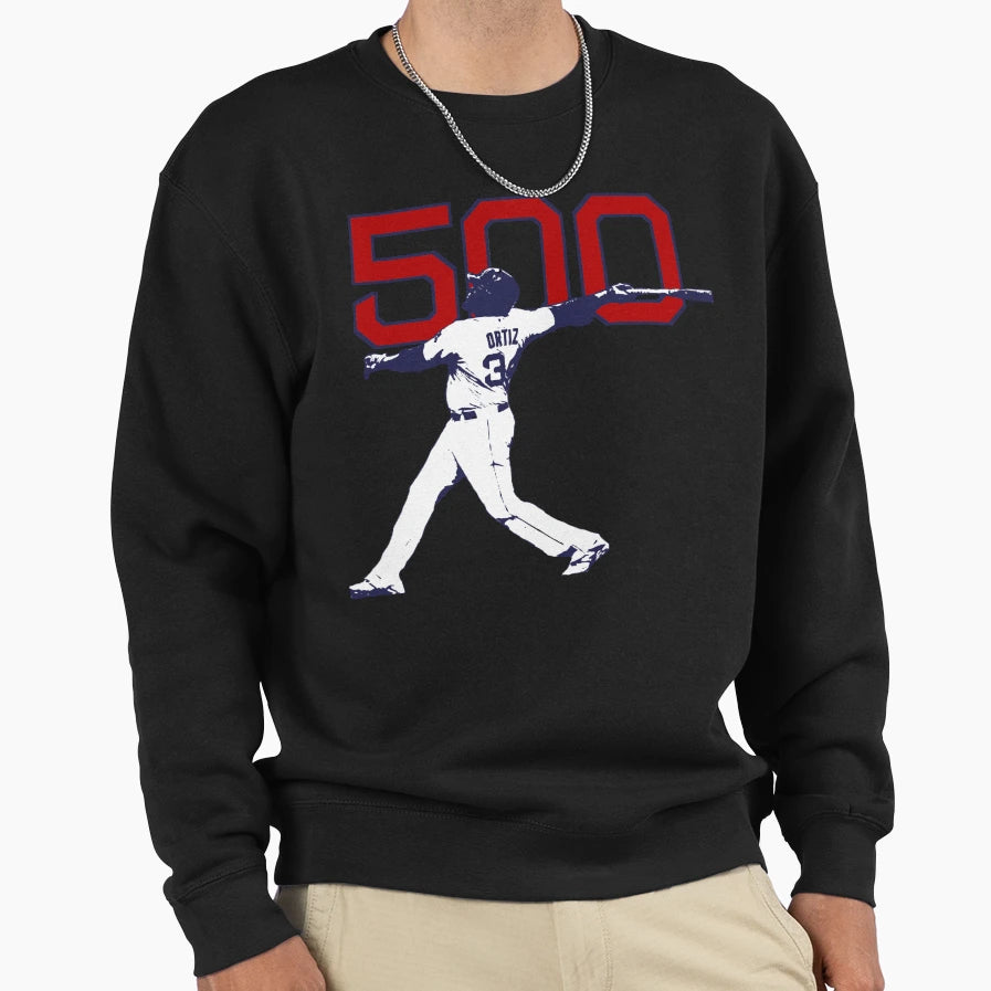 500 David Ortiz Sweatshirt - Unique Graphic for Adults - T-Shirt, Sweatshirt, Hoodie