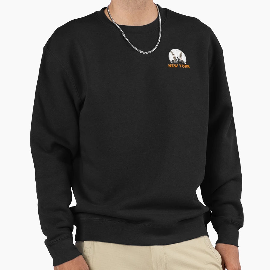 New York Skyline Baseball Lover Sweatshirt - Trendy Graphic Men Women - T-Shirt, Sweatshirt, Hoodie