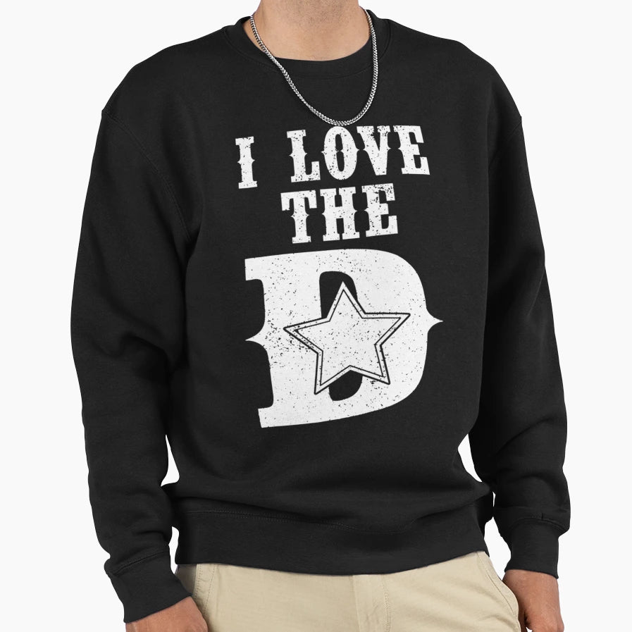 I Love Dallas Sweatshirt - Minimalist Print for Adults - T-Shirt, Sweatshirt, Hoodie