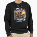 Houston Texas Skyline Nasa Sweatshirt - Fun Novelty Design for Adults - T-Shirt, Sweatshirt, Hoodie
