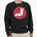 White Socks And Bater Red Circle Sweatshirt - Trendy Graphic Unisex - T-Shirt, Sweatshirt, Hoodie