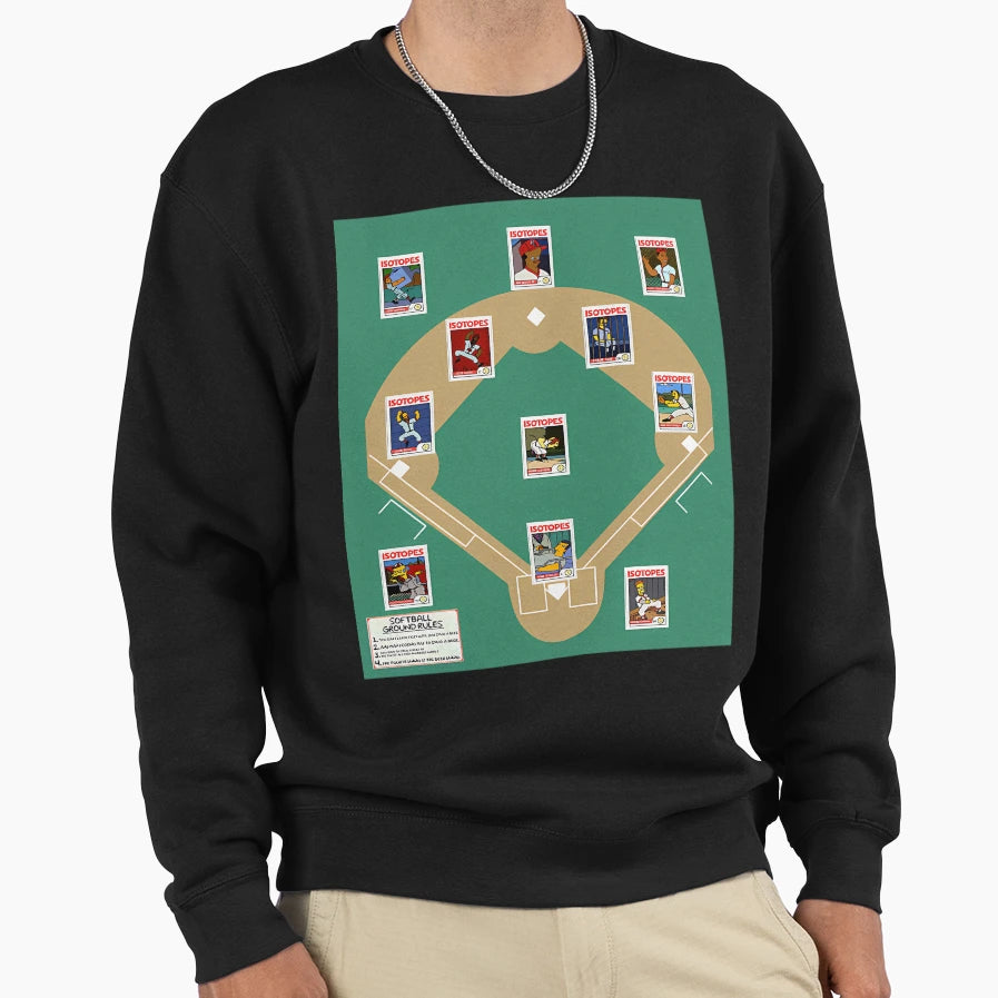 I Sotopes Softball Starting 9 Card Sweatshirt - Minimalist Print Men Women - T-Shirt, Sweatshirt, Hoodie