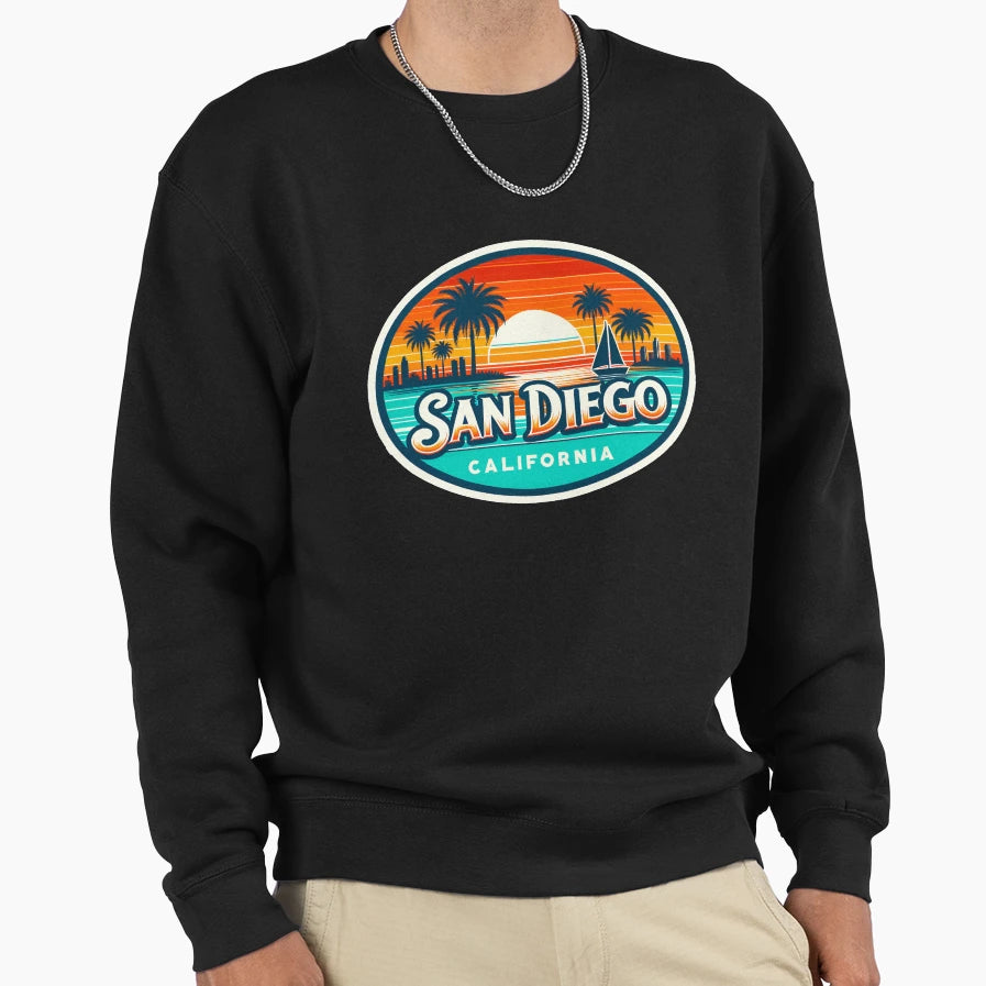 San Diego California Sweatshirt - Custom Art Print Unisex - T-Shirt, Sweatshirt, Hoodie