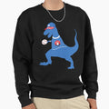 Dinosaur Baseball Sweatshirt - Trendy Graphic for Adults - T-Shirt, Sweatshirt, Hoodie