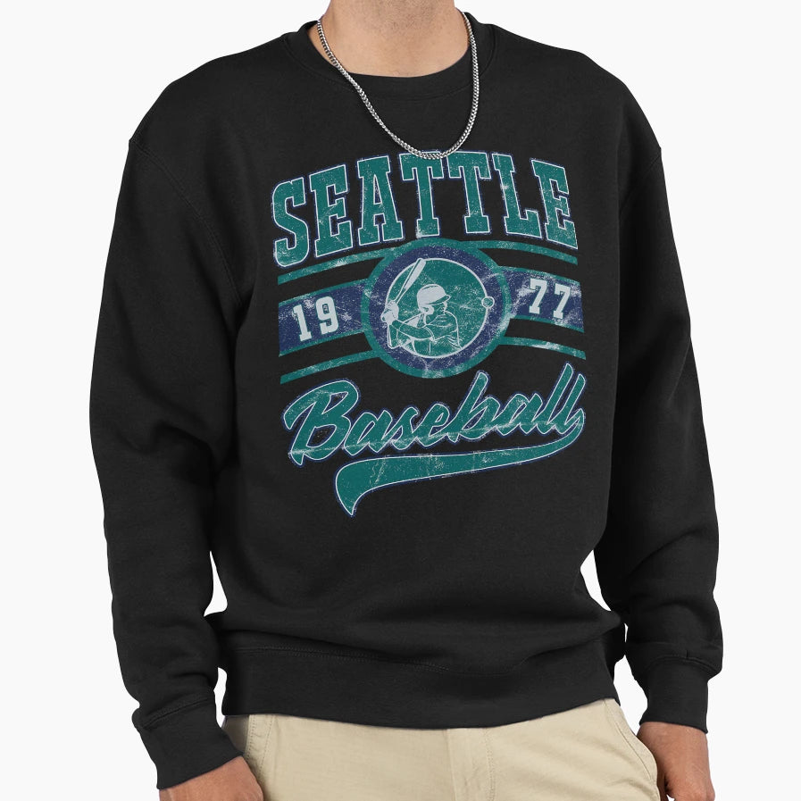 Seattle Baseball Sweatshirt - Trendy Graphic Men Women - T-Shirt, Sweatshirt, Hoodie