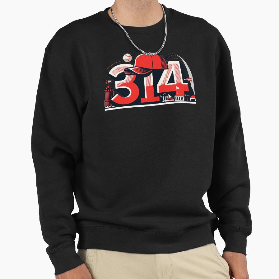 314 St Louis Pride Arch Baseball Sweatshirt - Minimalist Print Men Women - T-Shirt, Sweatshirt, Hoodie