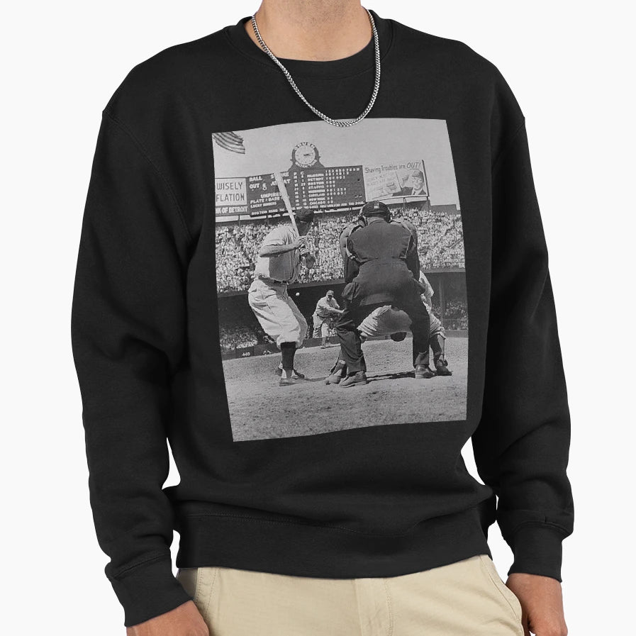Greenberg Bat Tiger Stadium 1945 Sweatshirt - Custom Art Print for Adults - T-Shirt, Sweatshirt, Hoodie