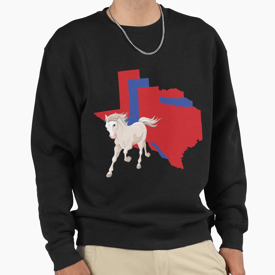 Texas Border Mustangs Sweatshirt - Trendy Graphic for Adults - T-Shirt, Sweatshirt, Hoodie