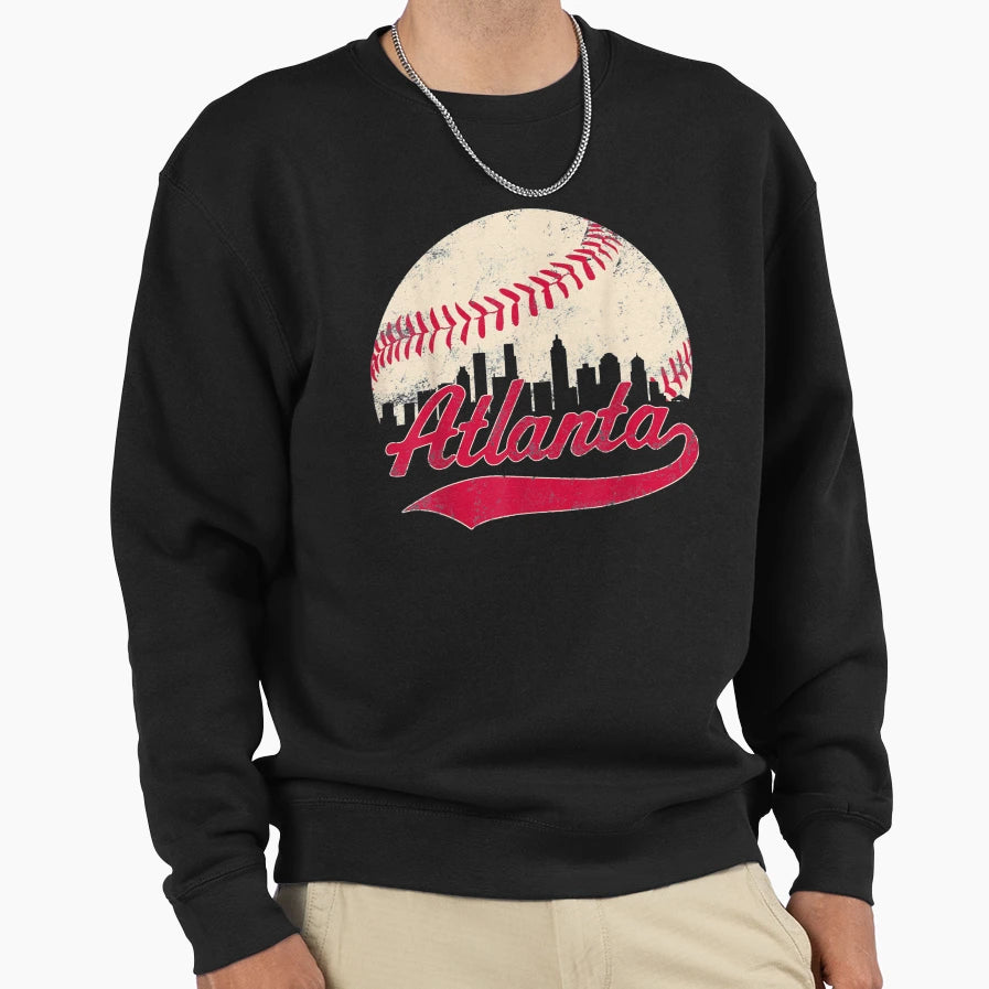 Distressed Atlanta Georgia Skyline Sweatshirt - Streetwear Style Unisex - T-Shirt, Sweatshirt, Hoodie