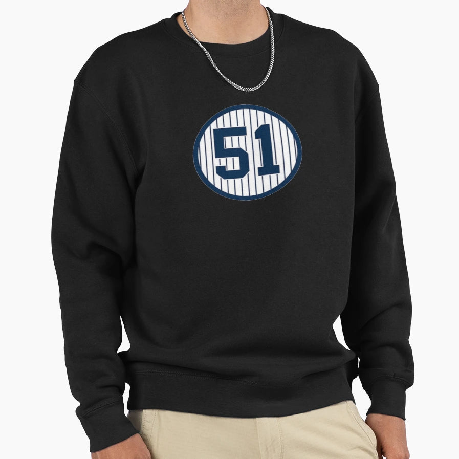 Bernie Williams New York 51 Sweatshirt - Custom Art Print Men Women - T-Shirt, Sweatshirt, Hoodie
