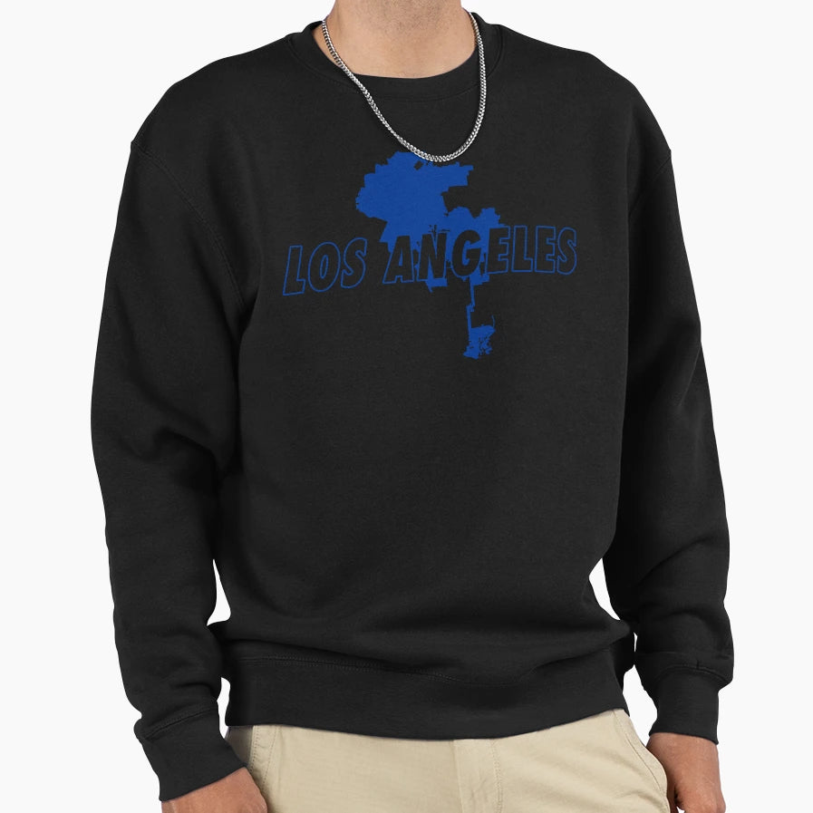 Los Angeles Blue Yellow Sweatshirt - Custom Art Print Unisex - T-Shirt, Sweatshirt, Hoodie