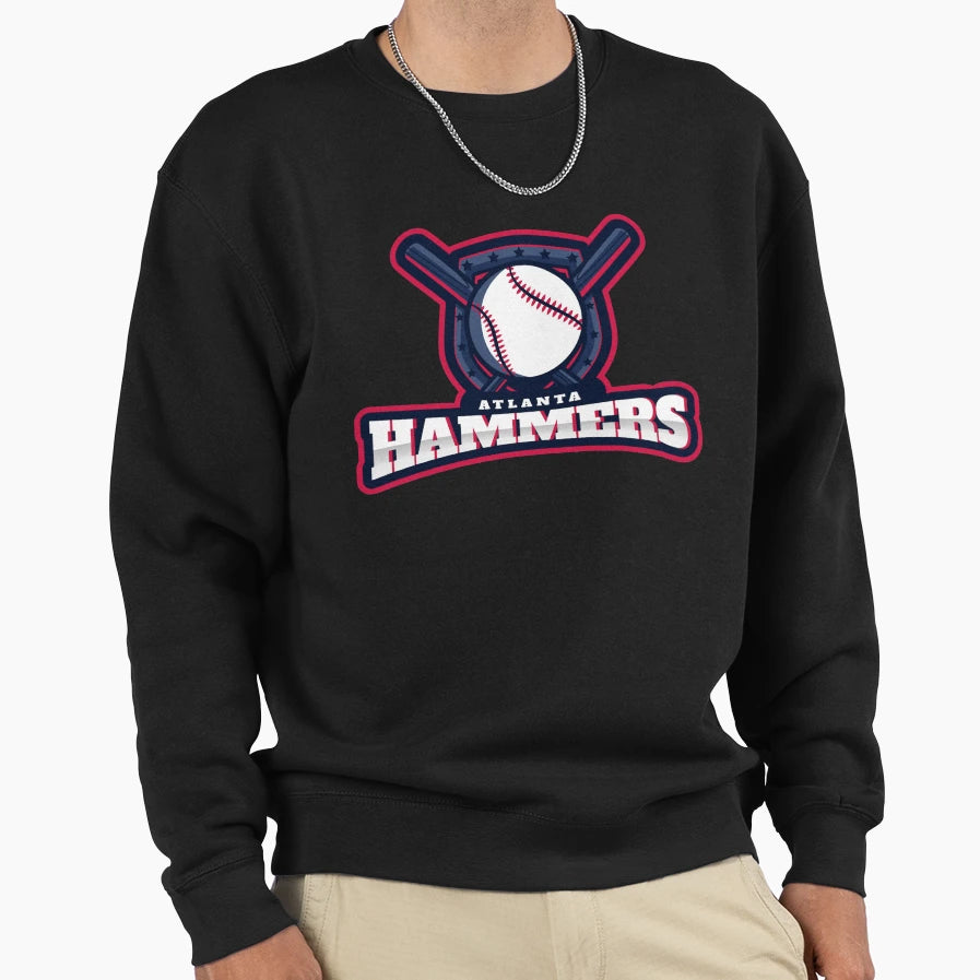 Atlanta Hammers Baseball Team Sweatshirt - Casual Everyday Wear Men Women - T-Shirt, Sweatshirt, Hoodie