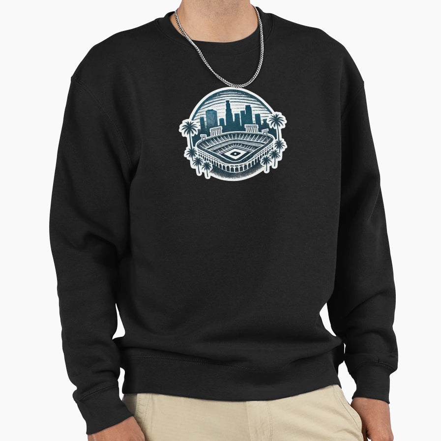 L Baseball Skyline Sweatshirt - Fun Novelty Design for Adults - T-Shirt, Sweatshirt, Hoodie