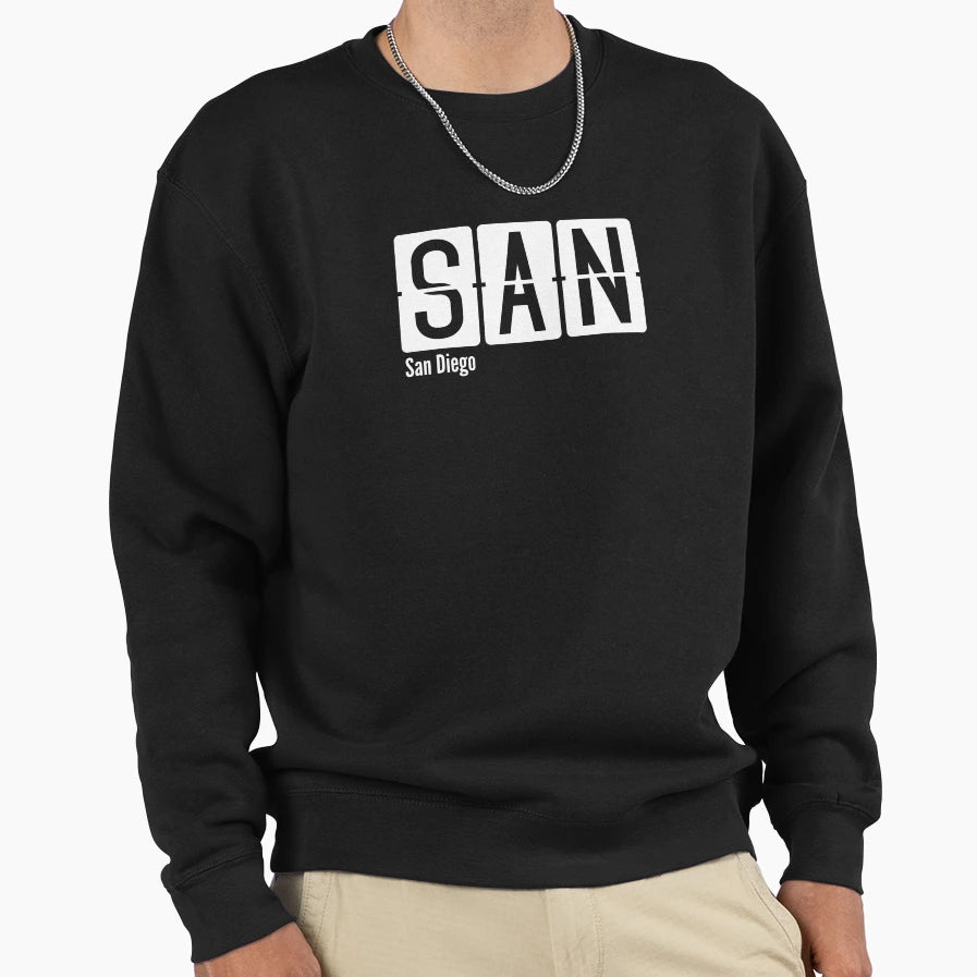 San Diego San Airport Code Sweatshirt - Unique Graphic Unisex - T-Shirt, Sweatshirt, Hoodie