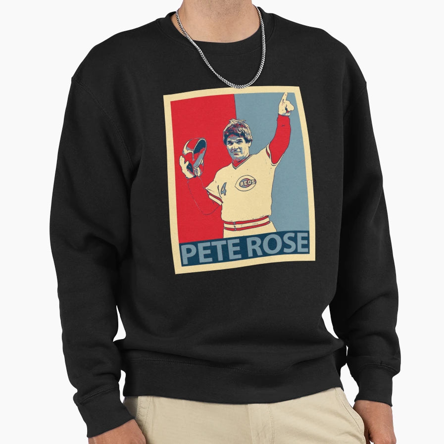 Pete Rose Charlie Hustle Legend Sweatshirt - Fun Novelty Design Men Women - T-Shirt, Sweatshirt, Hoodie