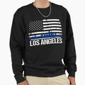Los Angeles Skyline Distressed Sweatshirt - Custom Art Print for Adults - T-Shirt, Sweatshirt, Hoodie