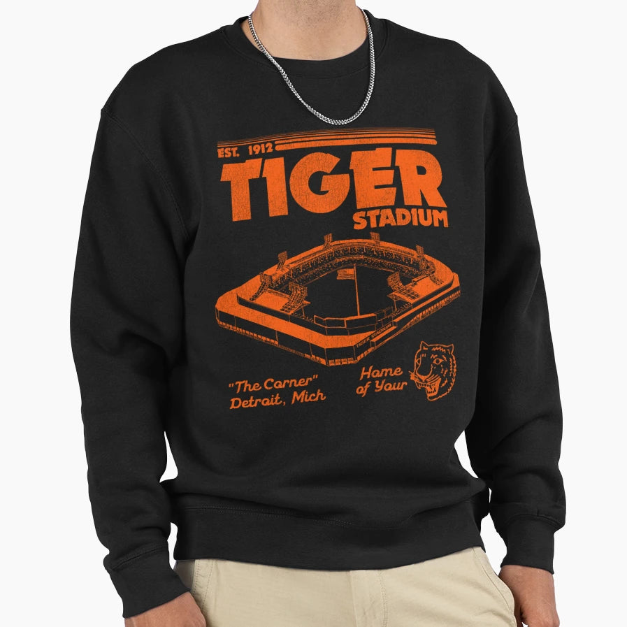Defunct Tiger Stadium Detroit Sweatshirt - Aesthetic Graphic Unisex - T-Shirt, Sweatshirt, Hoodie