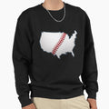 Usa United States Baseball Stitch Sweatshirt - Minimalist Print Unisex - T-Shirt, Sweatshirt, Hoodie