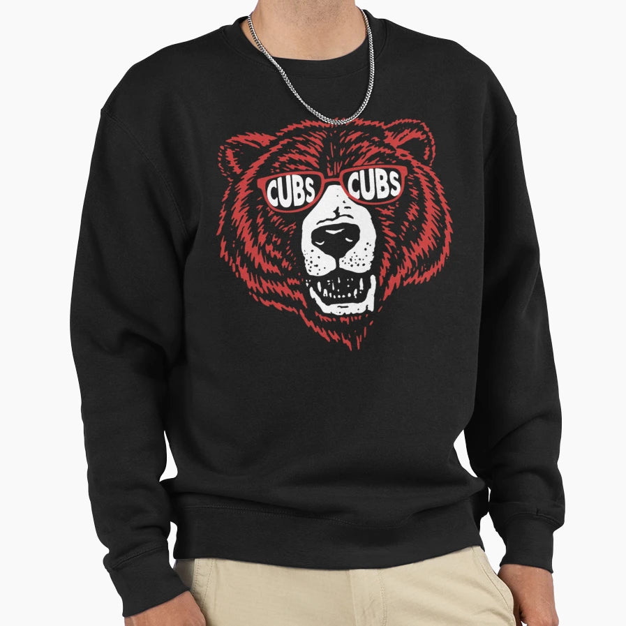 Bear Spirit Fierce Sunglasses Cubs Sweatshirt - Unique Graphic for Adults - T-Shirt, Sweatshirt, Hoodie