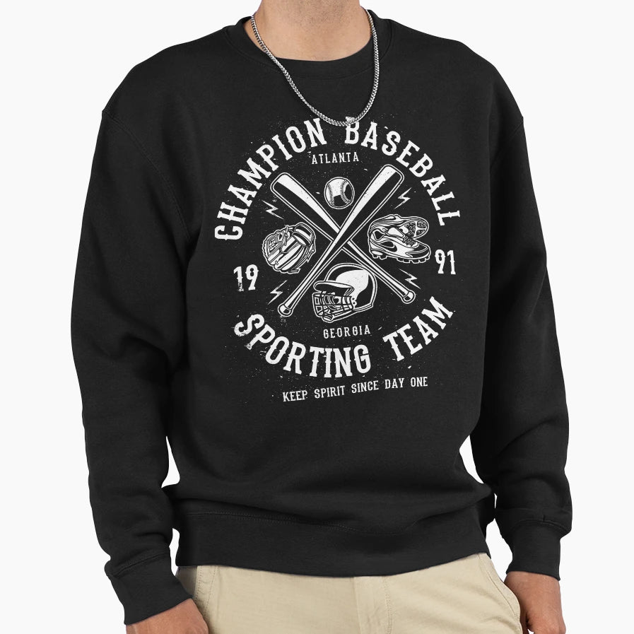 Champion Baseball Sporting Team Sweatshirt - Custom Art Print for Adults - T-Shirt, Sweatshirt, Hoodie
