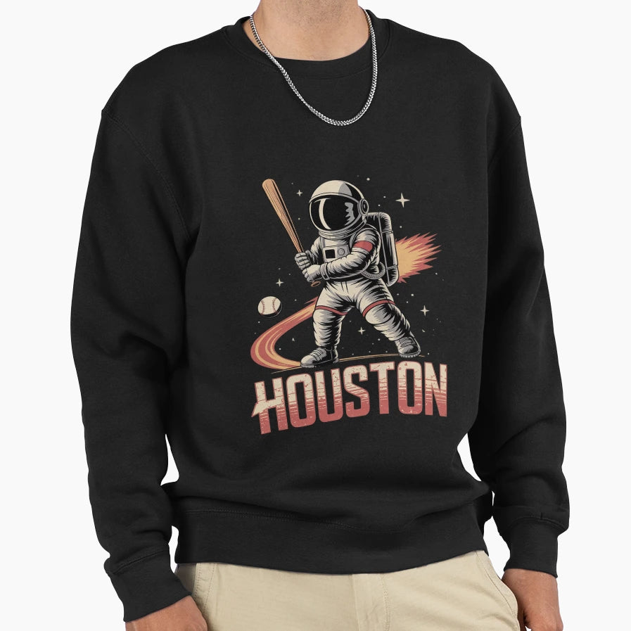 Houston Space City Baseball And Sweatshirt - Custom Art Print Unisex - T-Shirt, Sweatshirt, Hoodie