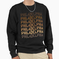 Philadelphia Repeated Words Philly T-Shirt - Minimalist Print for Adults - T-Shirt, Sweatshirt, Hoodie