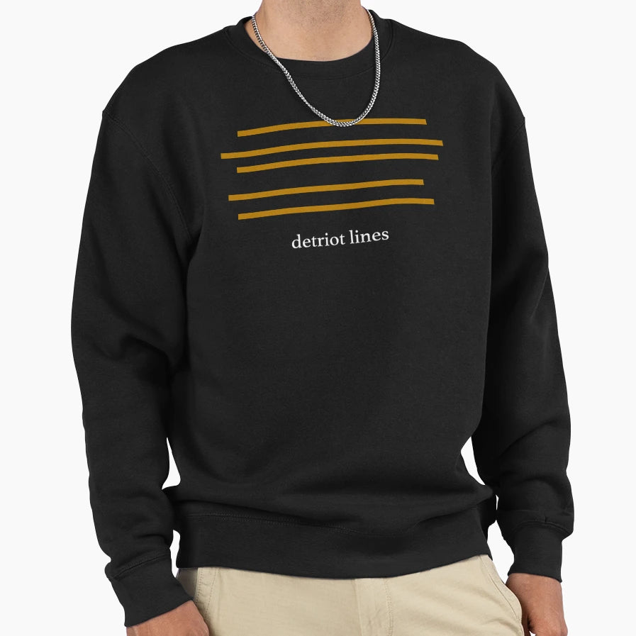 Funny Detriot Lines Sweatshirt - Streetwear Style for Adults - T-Shirt, Sweatshirt, Hoodie