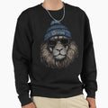 Baroque Det Roit Lions Beanie Sweatshirt - Minimalist Print for Adults - T-Shirt, Sweatshirt, Hoodie