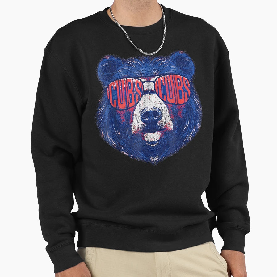 Cubs Wearing Sunglasses T Sweatshirt - Custom Art Print Unisex - T-Shirt, Sweatshirt, Hoodie