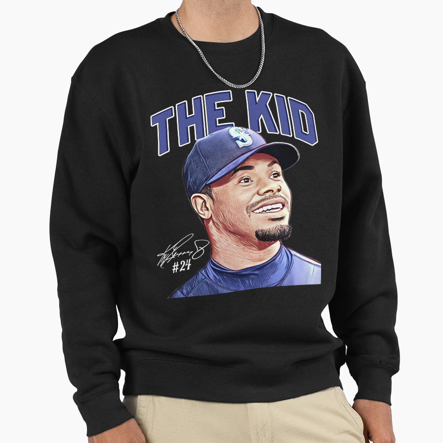 Ken Griffey Jr Seattle Baseball Sweatshirt - Aesthetic Graphic for Adults - T-Shirt, Sweatshirt, Hoodie