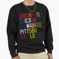 Nl Central Teams Locations And Colors Sweatshirt - Unique Graphic Men Women - T-Shirt, Sweatshirt, Hoodie