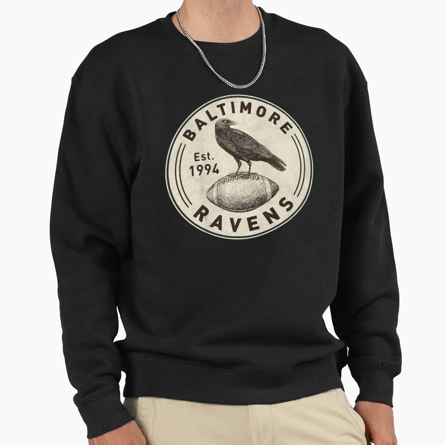 Baltimore Ravens Sweatshirt - Custom Art Print Men Women - T-Shirt, Sweatshirt, Hoodie