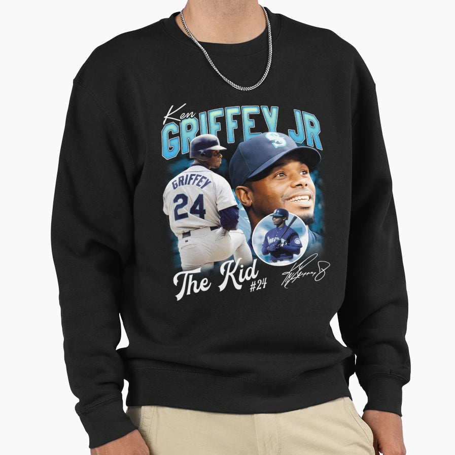 Ken Griffey Jr Basketball Legend Sweatshirt - Aesthetic Graphic Unisex - T-Shirt, Sweatshirt, Hoodie
