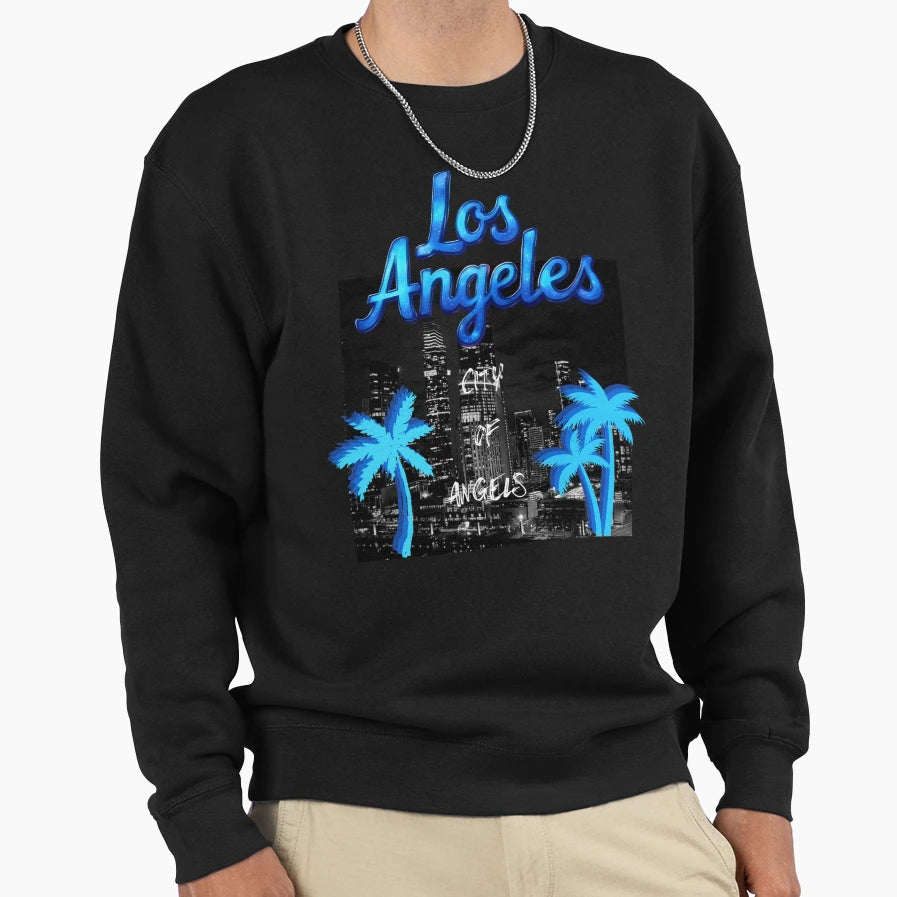 Los Angeles Blue Sweatshirt - Unique Graphic Unisex - T-Shirt, Sweatshirt, Hoodie