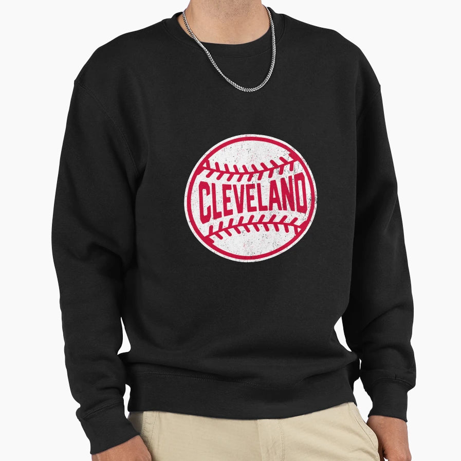 Cleveland Baseball Stitches Sweatshirt - Novelty Apparel Men Women - T-Shirt, Sweatshirt, Hoodie