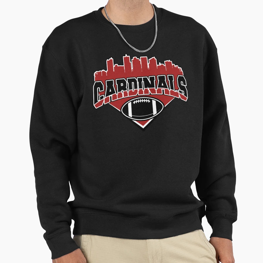 Cardinals Football Skyline Sweatshirt - Custom Art Print for Adults - T-Shirt, Sweatshirt, Hoodie