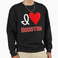 I Love Houston Sweatshirt - Minimalist Print Men Women - T-Shirt, Sweatshirt, Hoodie