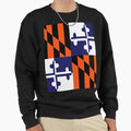 Maryland State Flag Art Banner Sweatshirt - Streetwear Style for Adults - T-Shirt, Sweatshirt, Hoodie