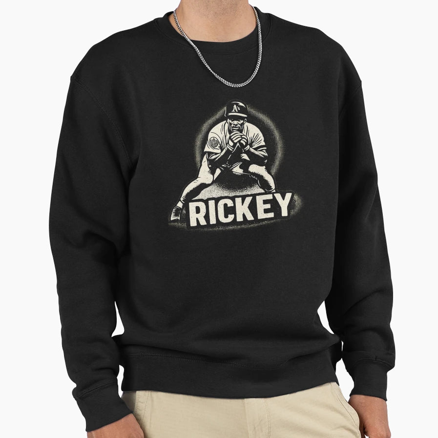 Rickey Henderson Baseball Legend Sweatshirt - Custom Art Print Men Women - T-Shirt, Sweatshirt, Hoodie