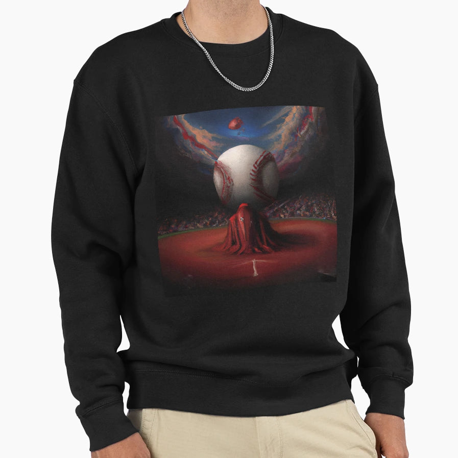 Baseball Surreal Sweatshirt - Casual Everyday Wear for Adults - T-Shirt, Sweatshirt, Hoodie