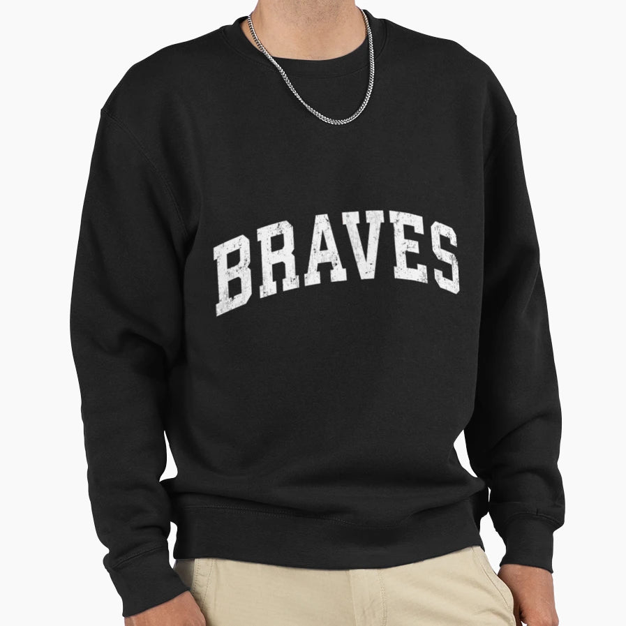 Braves Mascot Athletic Sports Name Sweatshirt - Custom Art Print Unisex - T-Shirt, Sweatshirt, Hoodie
