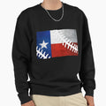 Texas Baseball Flag Sweatshirt - Graphic Print Unisex - T-Shirt, Sweatshirt, Hoodie