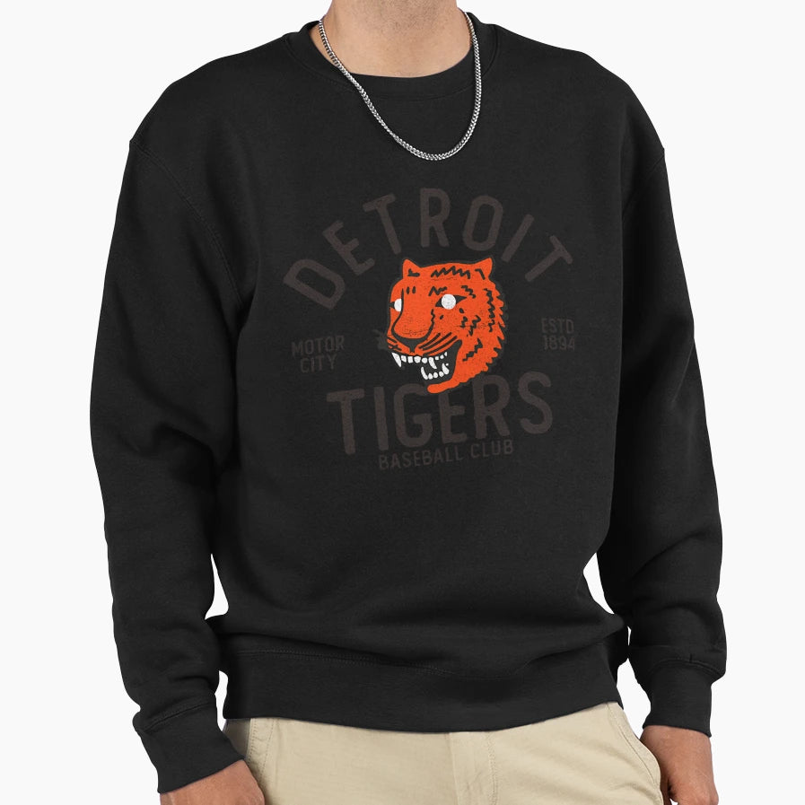 Detroit Tigers Motor City Sweatshirt - Casual Everyday Wear for Adults - T-Shirt, Sweatshirt, Hoodie