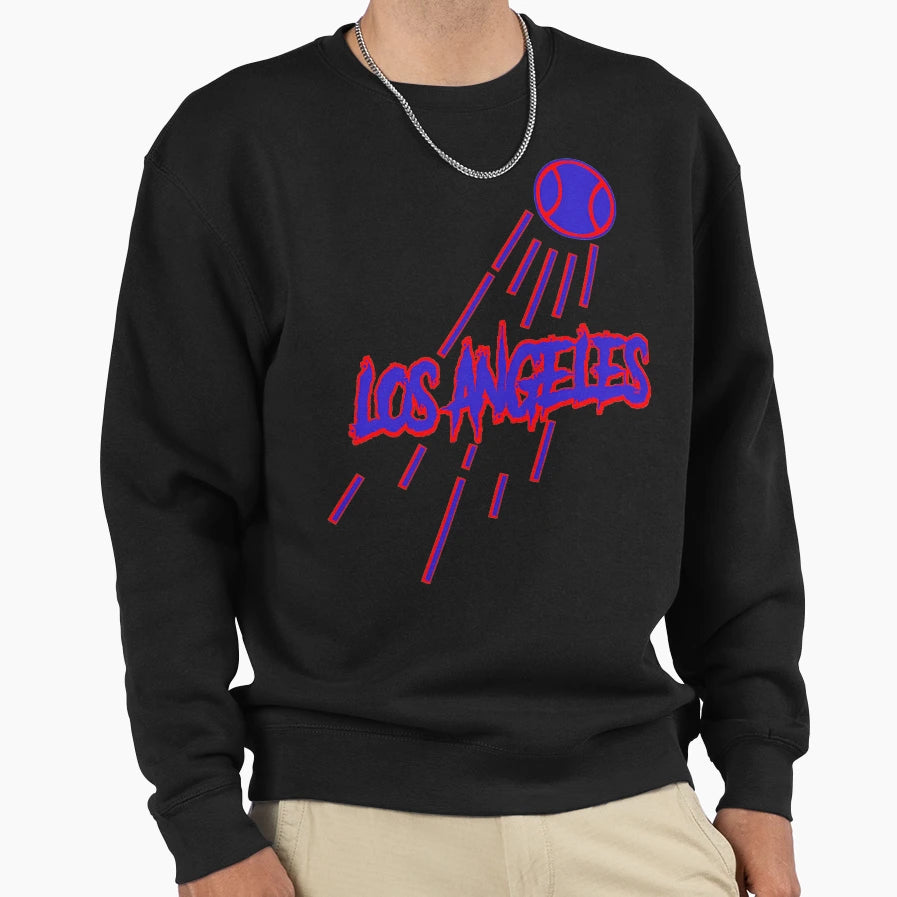 Los Angeles Baseball Redblue Sweatshirt - Trendy Graphic Men Women - T-Shirt, Sweatshirt, Hoodie